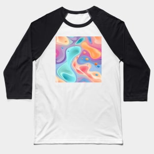 Abstract oil and water mix background Baseball T-Shirt